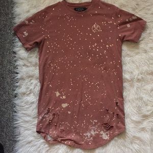 Civil Regime splatter & distressed long tee-shirt